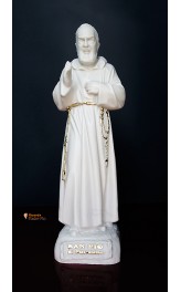 Statua Padre Pio Benedicente effetto Capodimonte 30cm